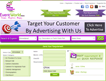 Tablet Screenshot of eventworldindia.com